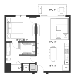 Lux 845 Floor Plan at SLX Atlanta, Chamblee, GA