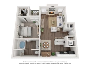 a one bedroom floor plan in Lithia Springs, GA