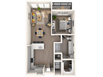 A6 Floor Plan at The District at Rosemary, Sarasota, 34236
