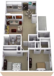 Jarales Classic Floor Plan at Acacia Gardens, Albuquerque, NM, 87111