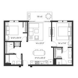 Lux 1035 Floor Plan at SLX Atlanta, Georgia, 30341