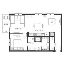 Lux 1045 Floor Plan at SLX Atlanta, Georgia, 30341
