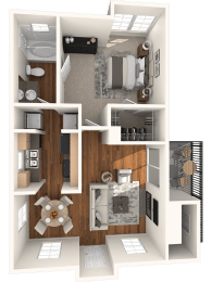 Lady Bird Floor Plan  at Madison at the Arboretum, Austin