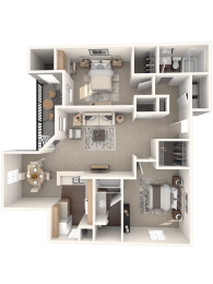 The Riverside Classic Floor Plan at Monterey Ranch, Austin, TX, 78749