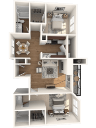 Rose Bud Floor Plan  at Canyon Creek, Austin
