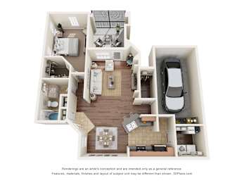 Abbey w/ garage Floor Plan at Ballantrae Apartments, Sanford, Florida