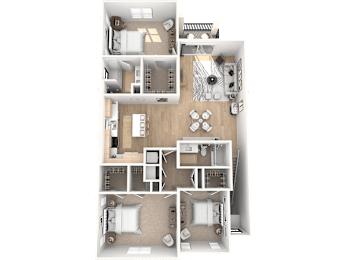 The Estero Floor Plan at The Palmeri Residences, Florida, 34104