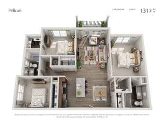 Pelican Floor Plan  at Echo Lake, Bradenton, FL