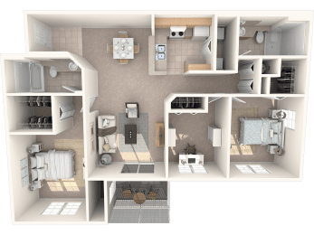 Naples Floor Plan at Promenade at Reflection Lakes, Florida, 33907