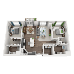 a1 floor plan  1 bedroom  1199 square feetat SoRoc On Maine, Rochester