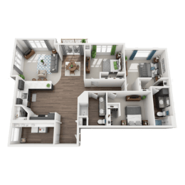 a bedroom floor plan and a 2100 sq ftat SoRoc On Maine, Minnesota
