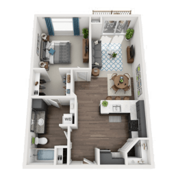 a1 floor plan  1 bedroom  129