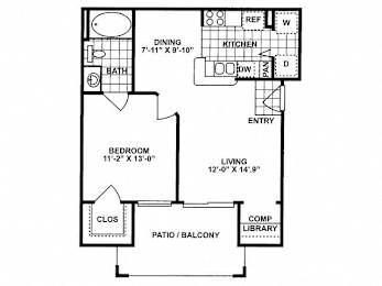 a floor plan of a house with a combination of bedrooms and a living room