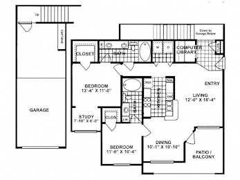 a rendering of a 3d floor plan of a house