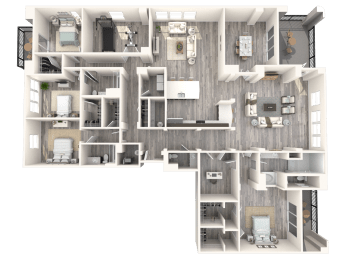 Penthouse Floor Plan at Paramount on Lake Eola, Orlando, FL, 32801