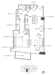 Residence 06 Floor Plan at Element, Tampa, 33602