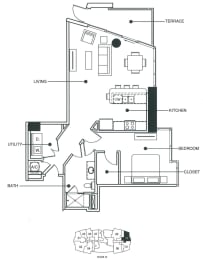 Terrace 11 Floor Plan at Element, Tampa, 33602