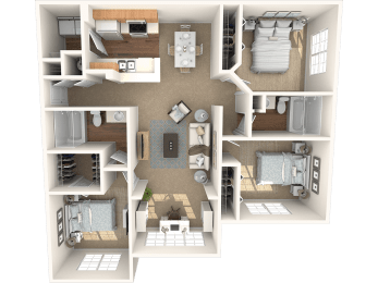 The Dogwood Floor Plan at Grandeville on Saxon, Orange City, Florida