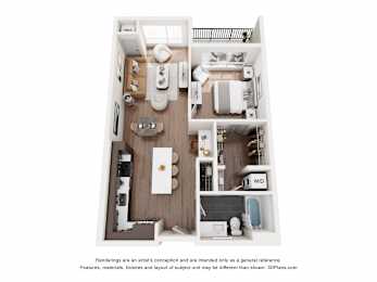 Joplin floorplan at Revel, Minneapolis, 55408