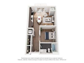 Lennon floorplan at Revel, Minneapolis