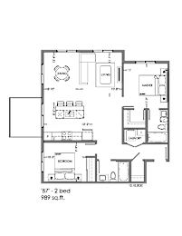 A floor plan of a 'B7' 2 bed apartment sized 989 sq.ft.