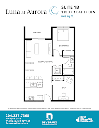 a floor plan of a 1 bedroom unit at unit 13