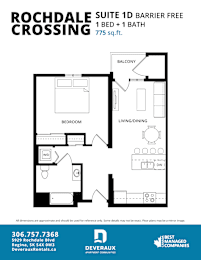 a floor plan of a 1d barber free