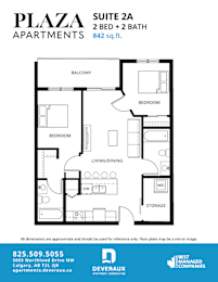 Floor Plan  a floor plan of a 1 bedroom floor plan
