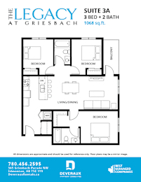  Floor Plan 3 Bedroom, 2 Bathroom