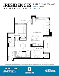  Floor Plan 2 Bedroom, 2 Bathroom