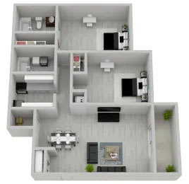 2 bed 2 bath at The Onyx Hoover Apartments, Alabama