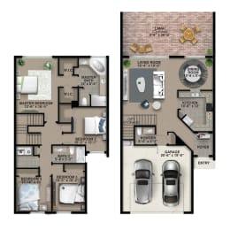 Donatello Floor Plan at The Falls of Portofino, Naples, FL, 34119