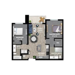 Spin Floor Plan at Icon One, Florida