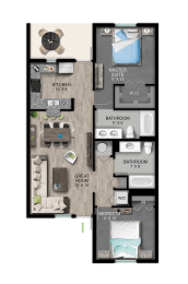 Floor Plan Aurora at Portofino Landings, Fort Pierce, Florida