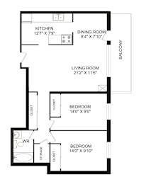  Floor Plan Two Bedroom