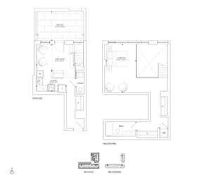 a black and white floor plan of a house