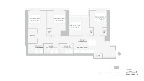 a floor plan of a building with a white background