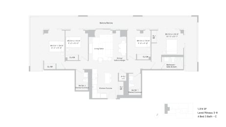 the floor plan of the house is arranged on a white background