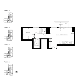 a floor plan of a home with floor plans of different rooms