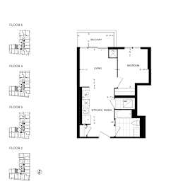 a floor plan of a home with floor plans of different rooms
