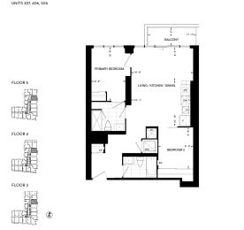 a floor plan of a home with floor plans of different rooms