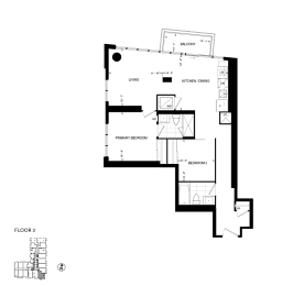 floor plan of the third level of the house