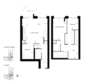 a floor plan of a house with floor plans of different floors