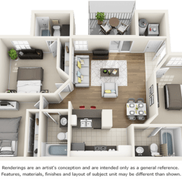 Cozy 3 bedroom in rare city high rise