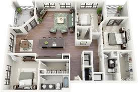 three bedroom floor plan