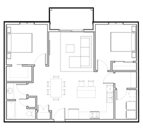 a black and white floor plan of a house