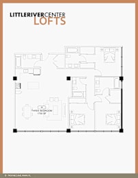 Floor Plan  A floor plan for the Little River Center Lofts is displayed.