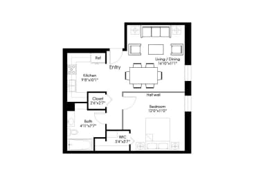 bedroom floor plan | apartments in garland tx | the mille brookhaven apartment homes