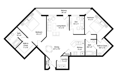Regency Park 2 Bed 2.3 Bath