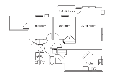 Cypress Court Apartments St Cloud MN 2 Bedroom 2 Bath Apartment
